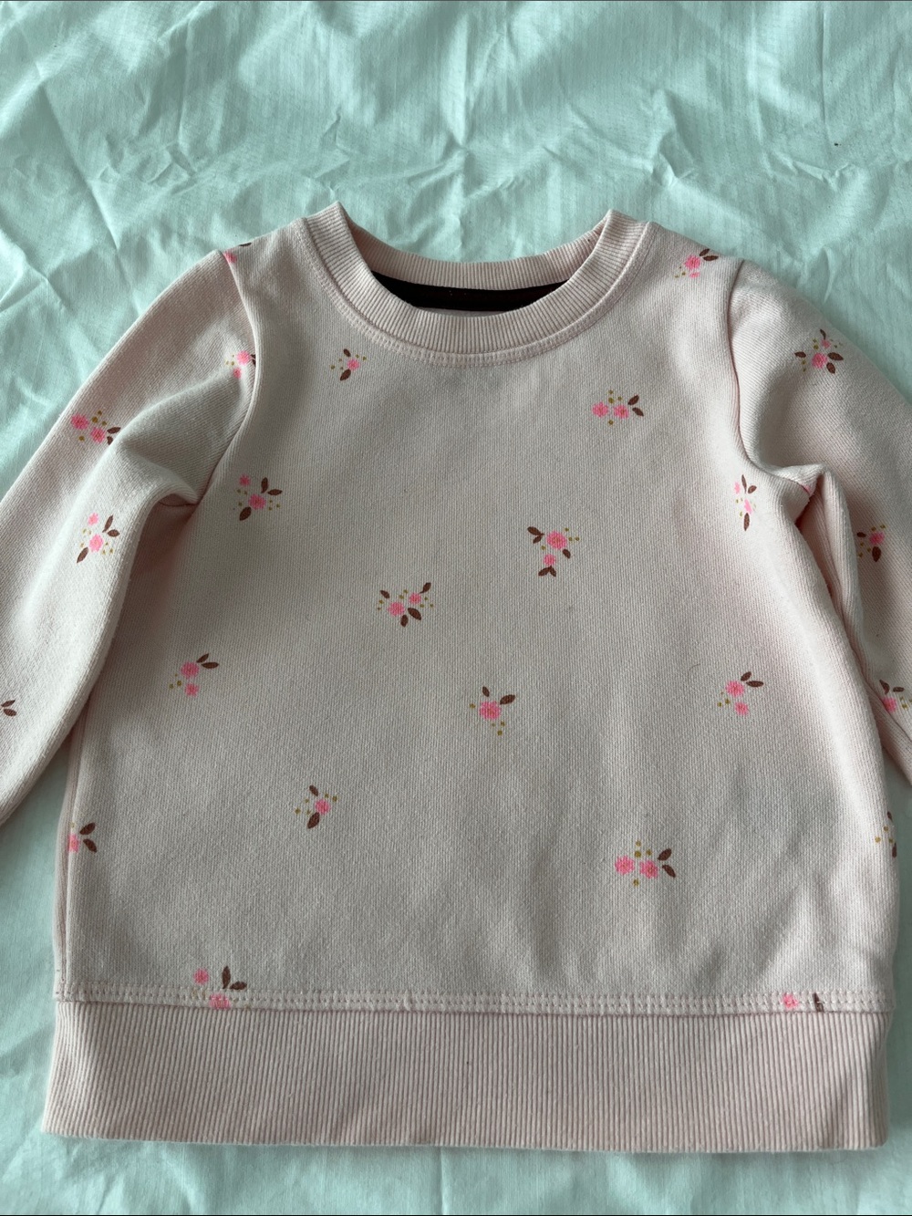 Girls' Pink Floral Crewneck Sweatshirt size 3T